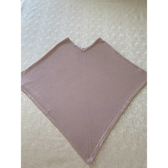 COCO GRAY Exclusive 100% Cashmere Pullover Poncho Sweater Peachy pink One Size - Picture 5 of 10